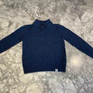Abercrombie Kids Heathered Blue 3 Button Sweater (Size 10)
